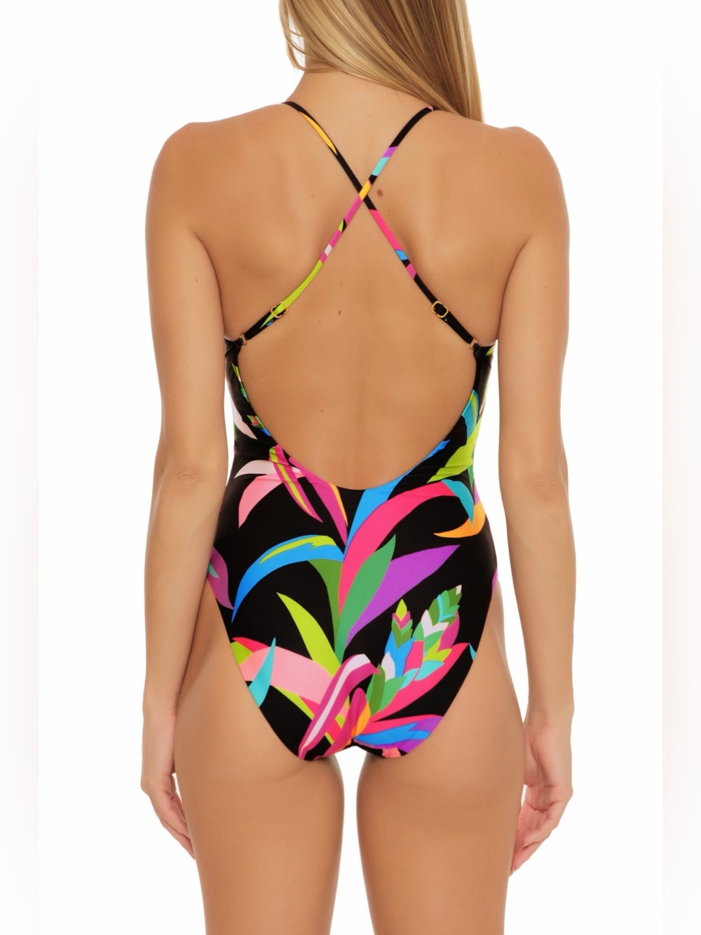 Trina Turk Birds of Paradise O-Ring One Piece Swimsuit Women’s 8 NWOT - Picture 2 of 8
